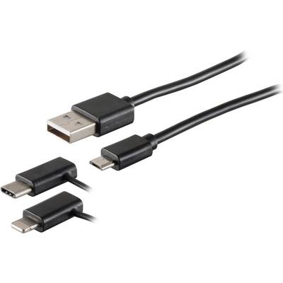 S-Conn 14-15025 USB Kabel 1 m USB 2.0 USB A Schwarz (14-15025)