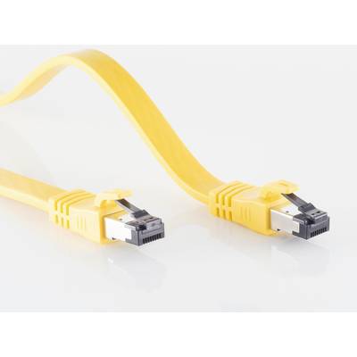 S/CONN maximum connectivity Netzwerk-Patchkabel CAT 8.1 U/FTP (PIMF) flach Halogenfrei (LSZH) gelb 7,5m (08-42062)