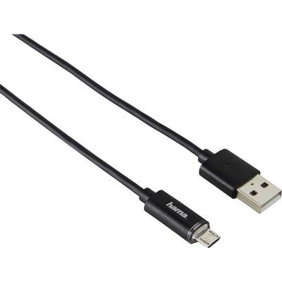 Hama 00074254 Kabellänge: 1 m, Anschluss 1: USB A, Anschluss 2: Micro-USB A, USB-Version: 2.0, Beschichtung Verbindungsa