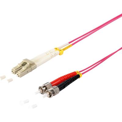S/CONN maximum connectivity LWL-Duplex Patchkabel LC/ST 50/125µ, OM4, violett, 2,0 m (77930/4)