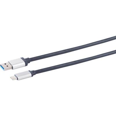 S/CONN maximum connectivity Home Cinema USB 3.0 Anschlusskabel, USB-A Stecker auf USB-C Stecker, 0,5m (03-75015)