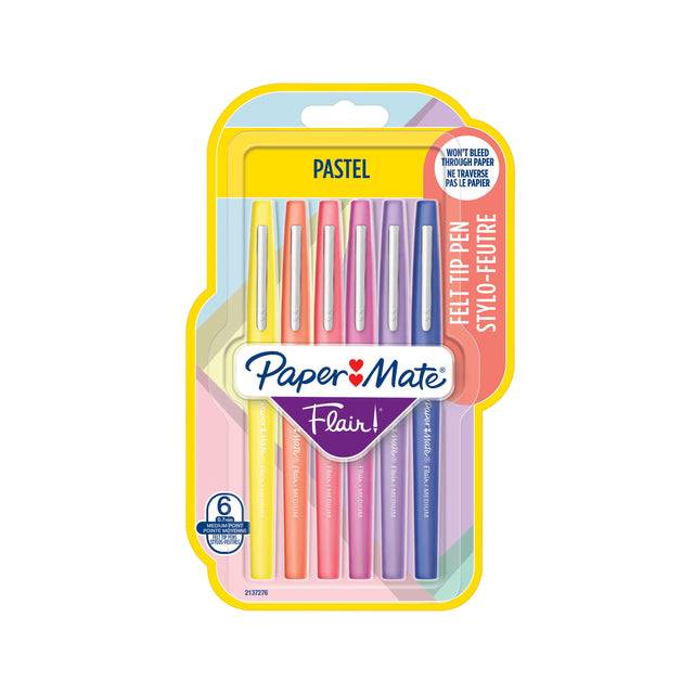 Paper:Mate Faserschreiber Flair PASTELL, 6er Blister-5
