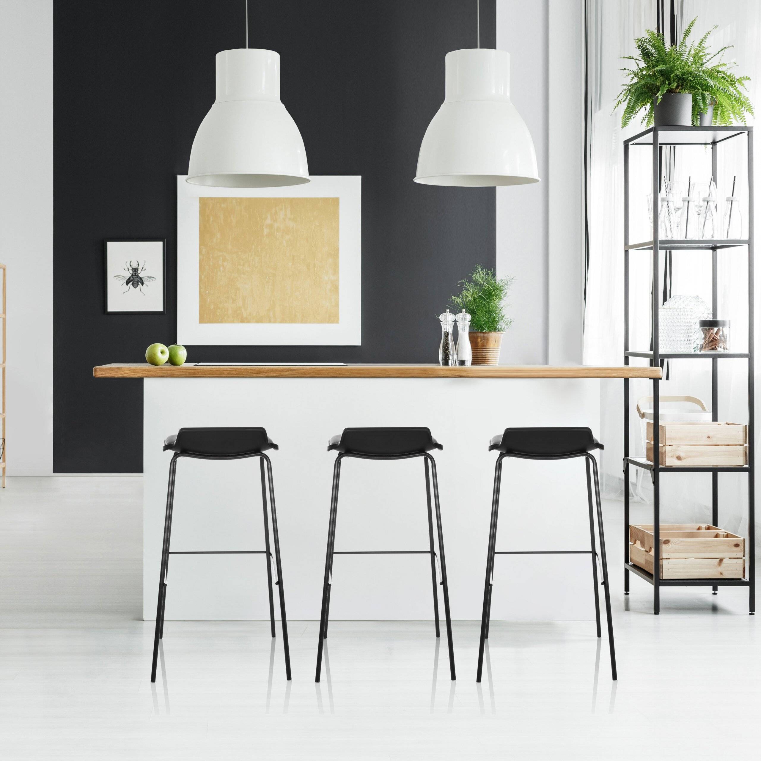 Barhocker Tresenhocker LONSO 10 Sitzauflage Kunstleder schwarz hjh OFFICE-4