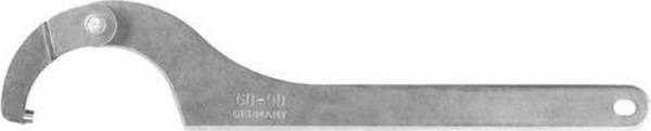 Gelenkhakenschlüssel 95-155x6mm m.Zapfen vernickelt Industrieausf.