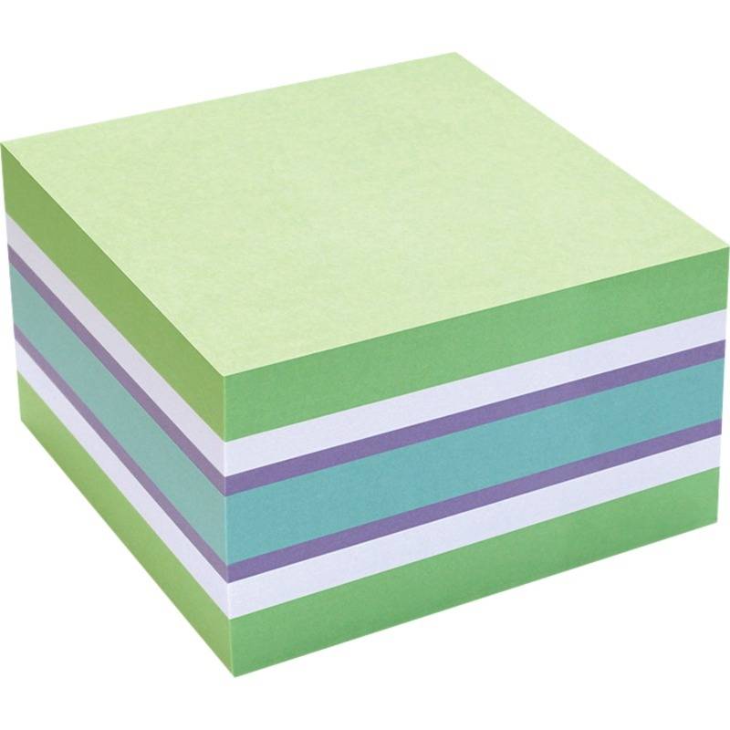 4 INFO Sticky Haftnotizwürfel Neon, 75 x 75 mm, farbsortiert-0