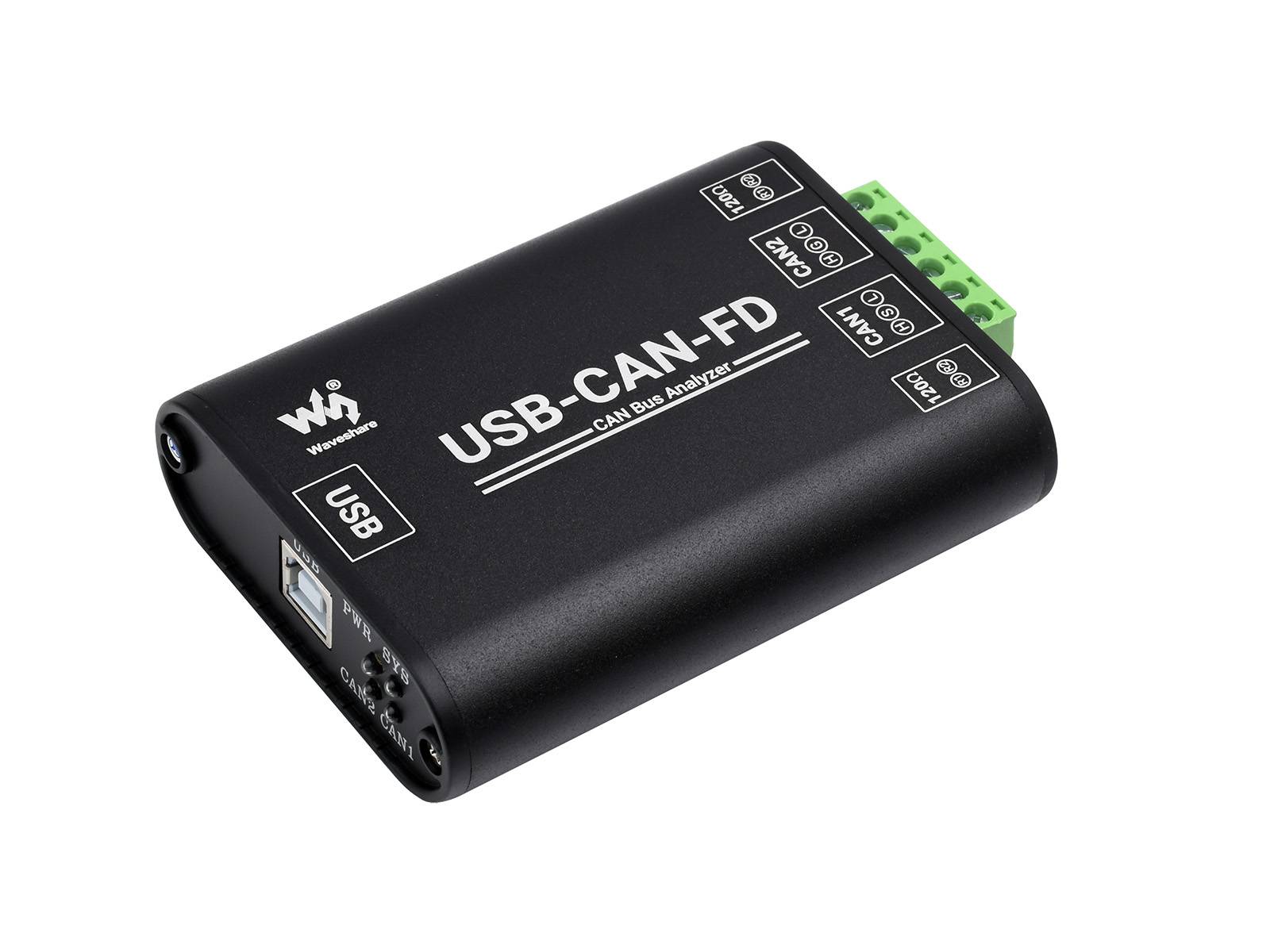 WaveShare Industrial Grade CAN/CAN FD Bus Data Analyzer, USB To CAN FD Adapter