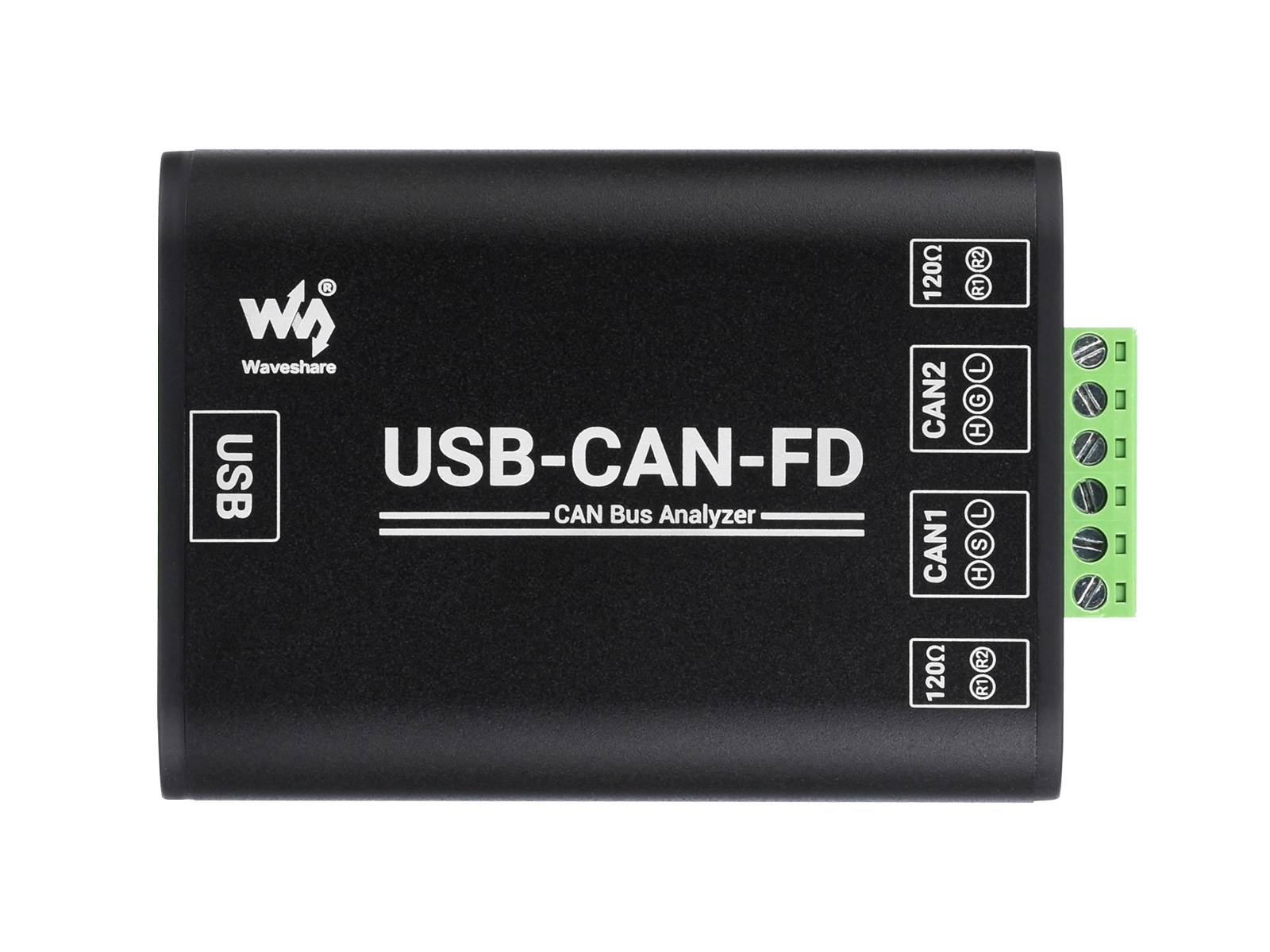 WaveShare Industrial Grade CAN/CAN FD Bus Data Analyzer, USB To CAN FD Adapter-2