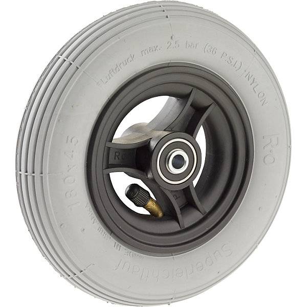 Speichenrad mit Luftbereifung spurlos Rad-ØxB 180 x 45 mm ab 4 Stk. Rolko Kohl Grueber GmbH 65213349-0