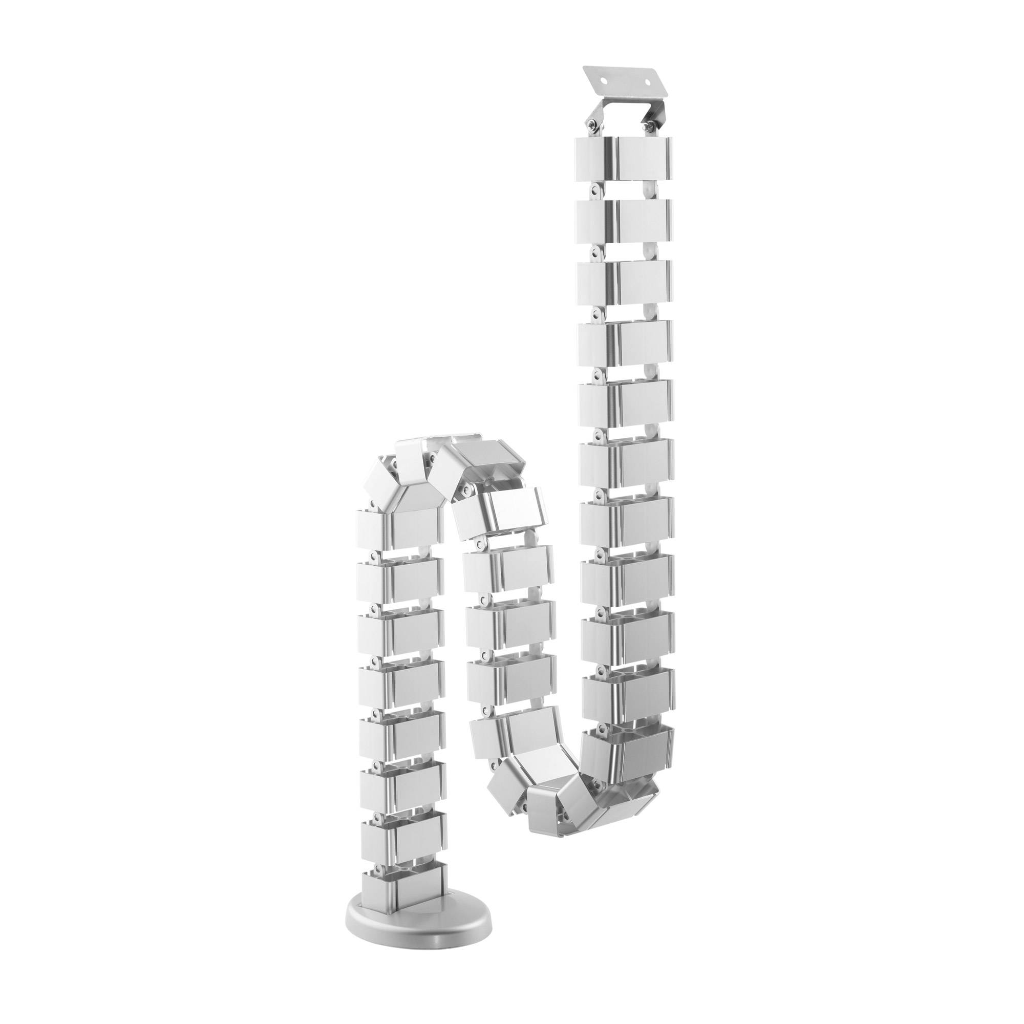 InLine® Kabelkanal flexibel für höhenverstellbare Tische, 4 Kammern, grau-0