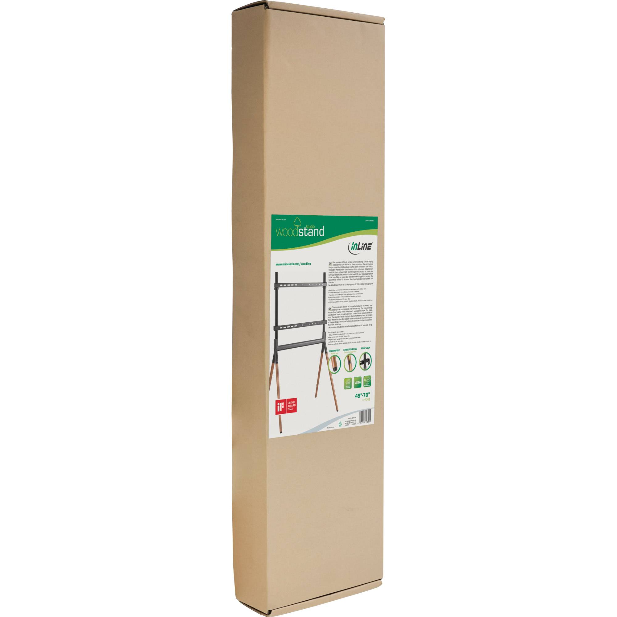 InLine® woodstand Studio TV-Standfuß, für Display 49"-70" (124-178cm), max. 40kg-4