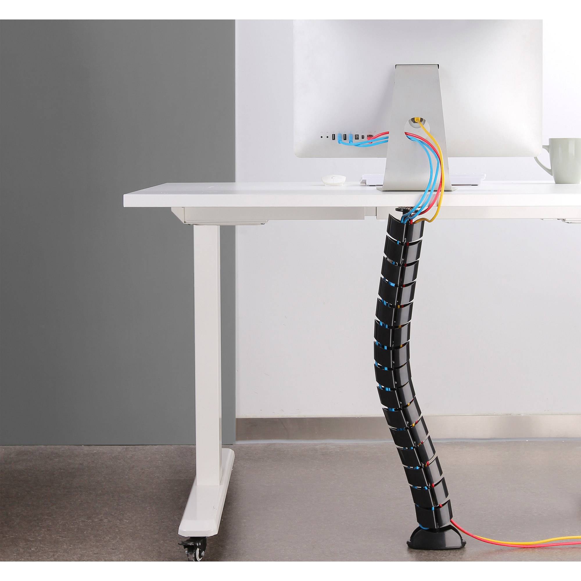 InLine® Kabelkanal flexibel, vertikal für Tische, 2 Kammern, 0,80m, schwarz-3