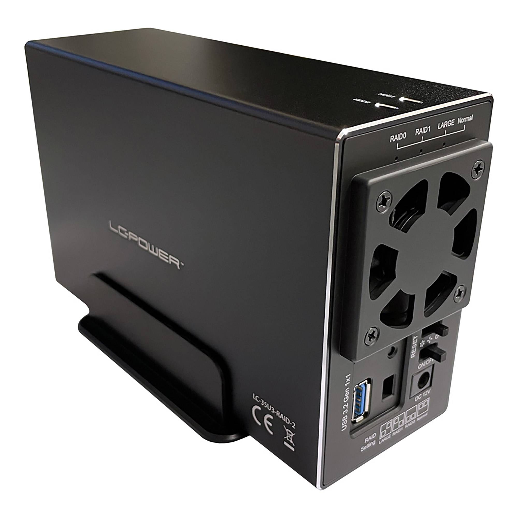 LC-Power LC-35U3-RAID-2, externes 2-fach 3,5"-SATA-Festplattengehäuse mit RAID-3