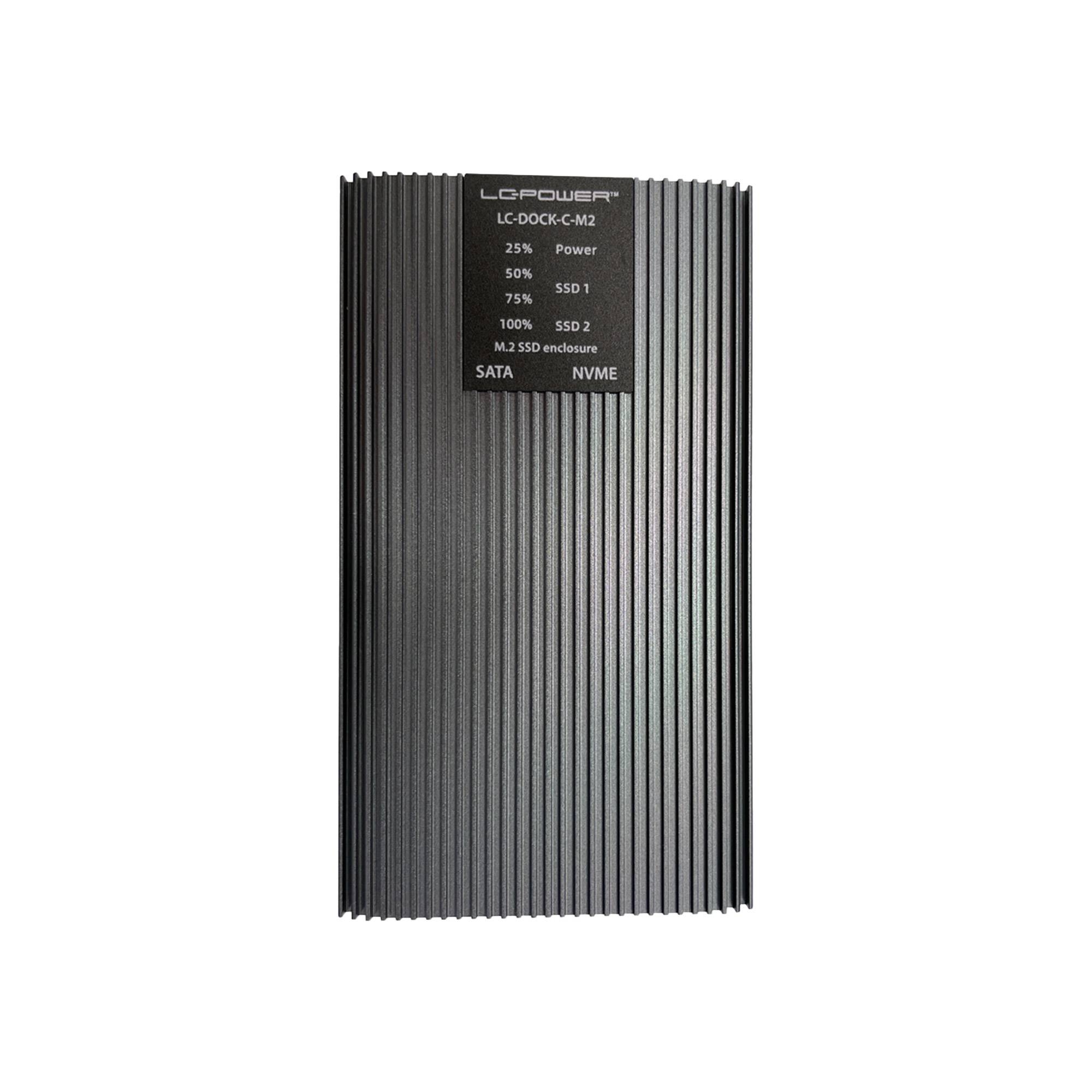 LC-Power Dockingstation USB 3.2 8.89cm/3.5" SATA-HDD - Grau-3