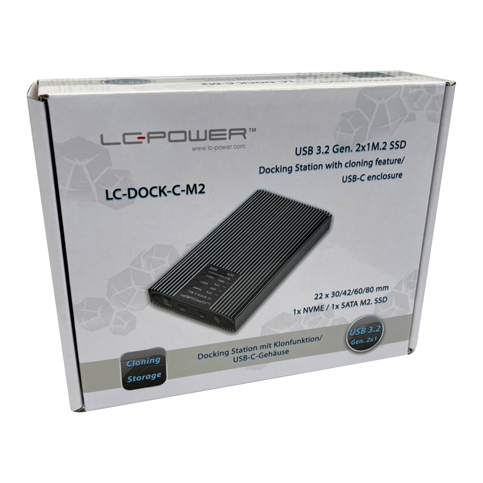 LC-Power Dockingstation USB 3.2 8.89cm/3.5" SATA-HDD - Grau-4