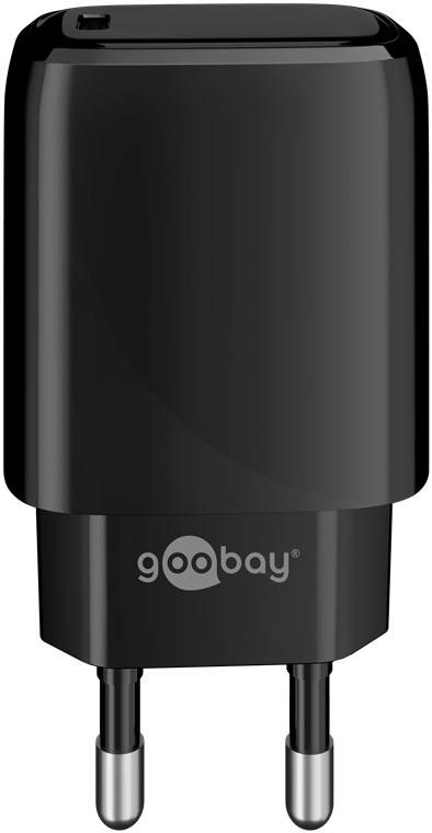 Goobay 65405 USB-C Netzteil 20W Power Delivery Charger / Universal Ladegerät Handy & Tablet / Mini GaN Adapter / Schwarz-2