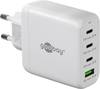 Goobay 64822 USB-C Ladegerät 68W, PD Fast Charger, Multiport Universal USB-C Schnellladegerät Laptop Handy, Weiß