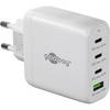 Goobay USB-C Ladegerät 68W, PD Fast Charger, Multiport Universal USB-C Schnellladegerät Laptop Handy, Weiß