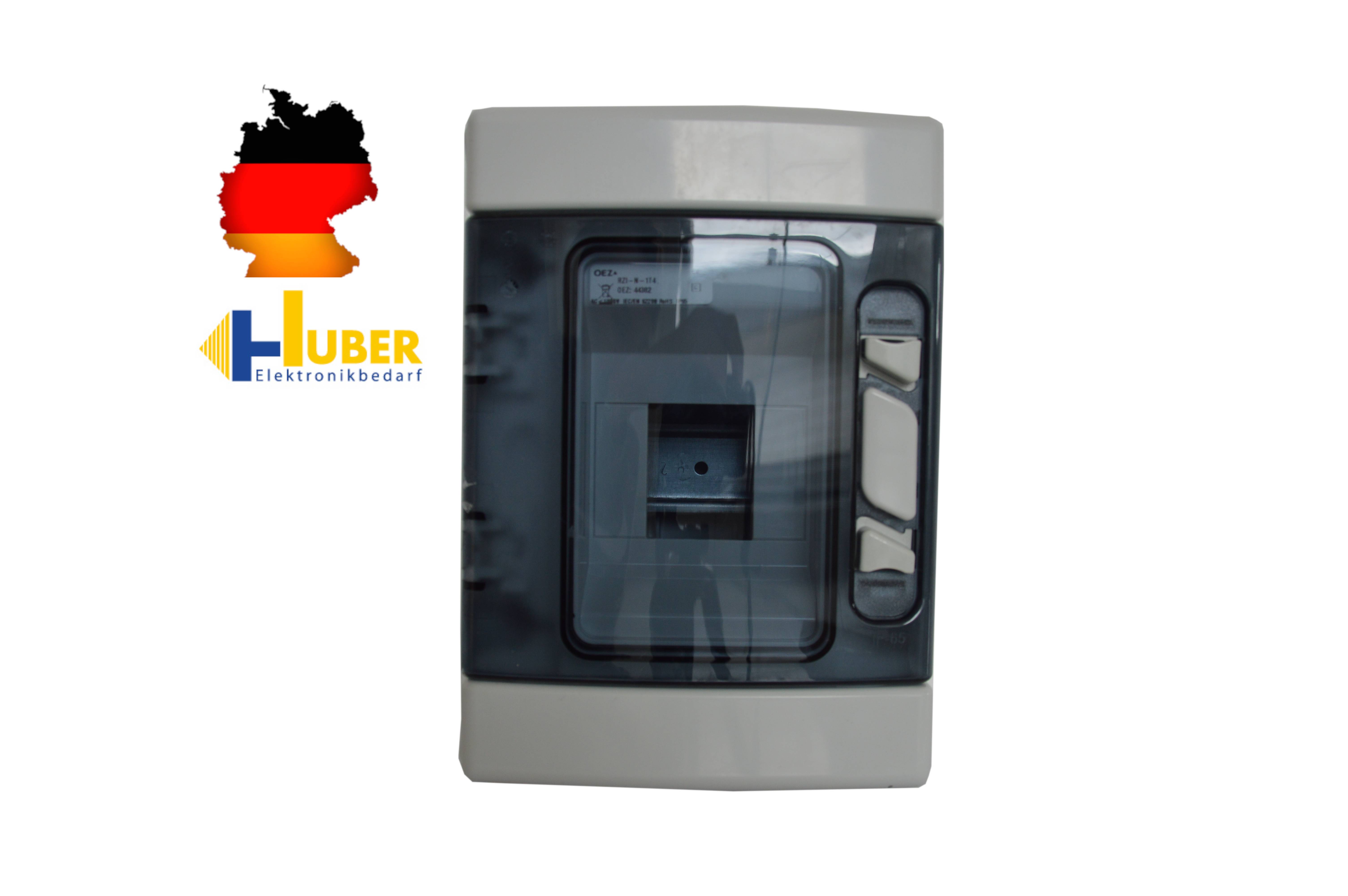 Sicherungskasten Aufputz IP65 Feuchtraum Verteiler 1-reihig 4 Module Kleinverteiler Installation im Außenbereich-2