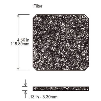 Filtermatte für Lüfter Filter-Kits 120x120mm 30 PPI