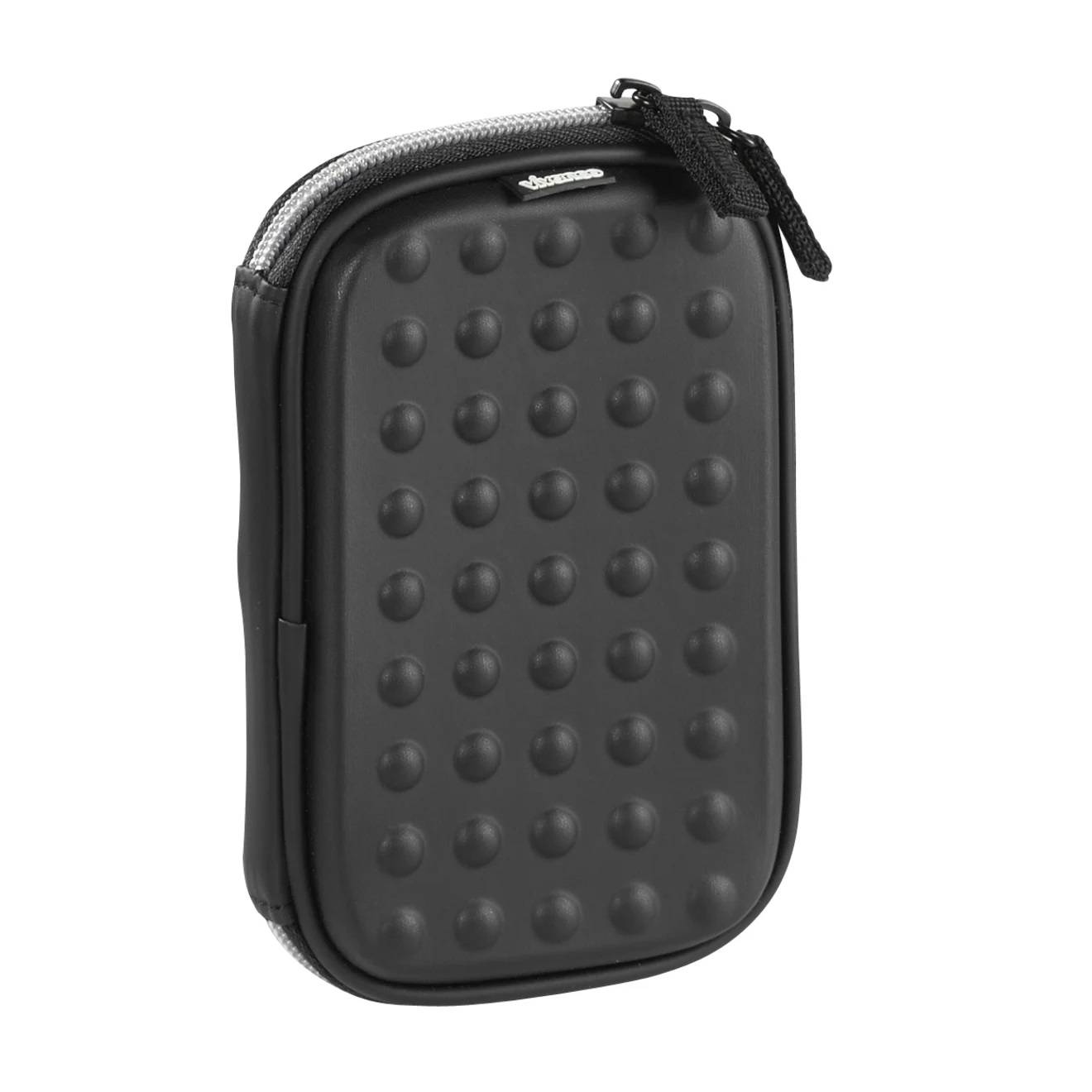 VIVANCO Hochwertige Festplatten Schutztasche, kompatibel mit 2,5 Zoll HDD und SSD, mit 2 Wege Reißverschluss, Extra-0