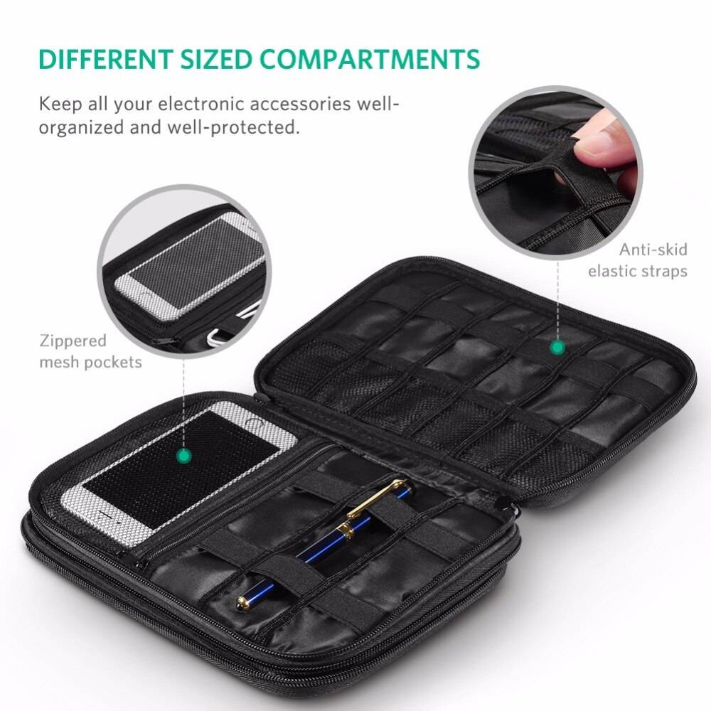 VIVANCO Hochwertige Festplatten Schutztasche, kompatibel mit 2,5 Zoll HDD und SSD, mit 2 Wege Reißverschluss, Extra-2
