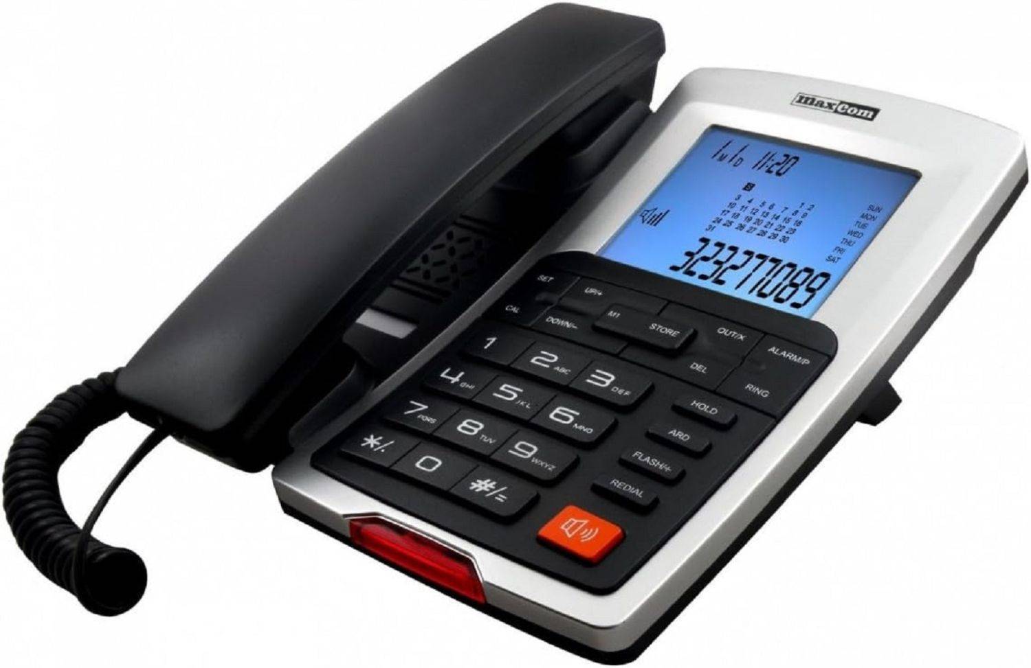 KXT709 Telefon Telefon Maxcom Anrufer-ID Weiß Analoges Schwarz, kaufen