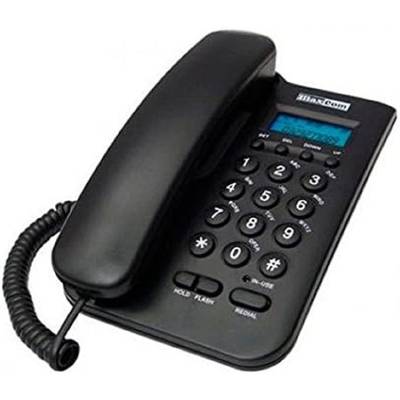 MaxCom KXT100 Telefon mit Kabel mit Hintergrundbeleuchtung und doppelter  Anrufer-ID Haustelefon LCD Schwarz kaufen