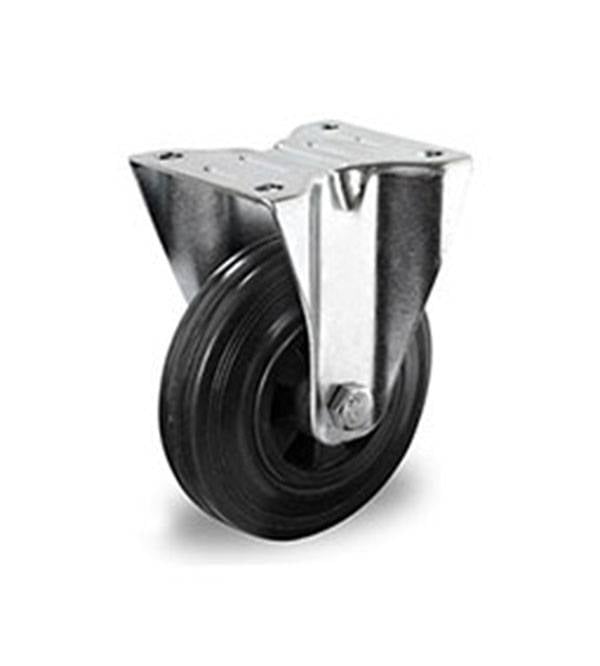 Rollensatz 2 Lenk- + 2 Bockrollen 80 mm Vollgummi schwarz-2