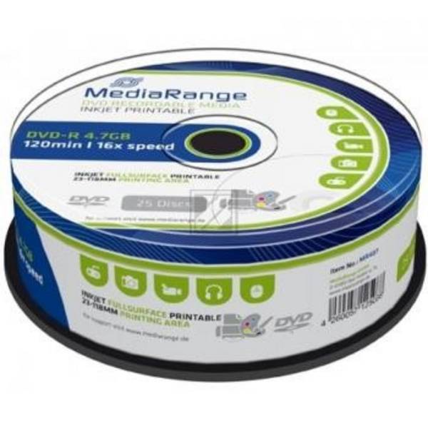 MEDIARANGE DVD-R 4.7GB 16x IW (25) CB