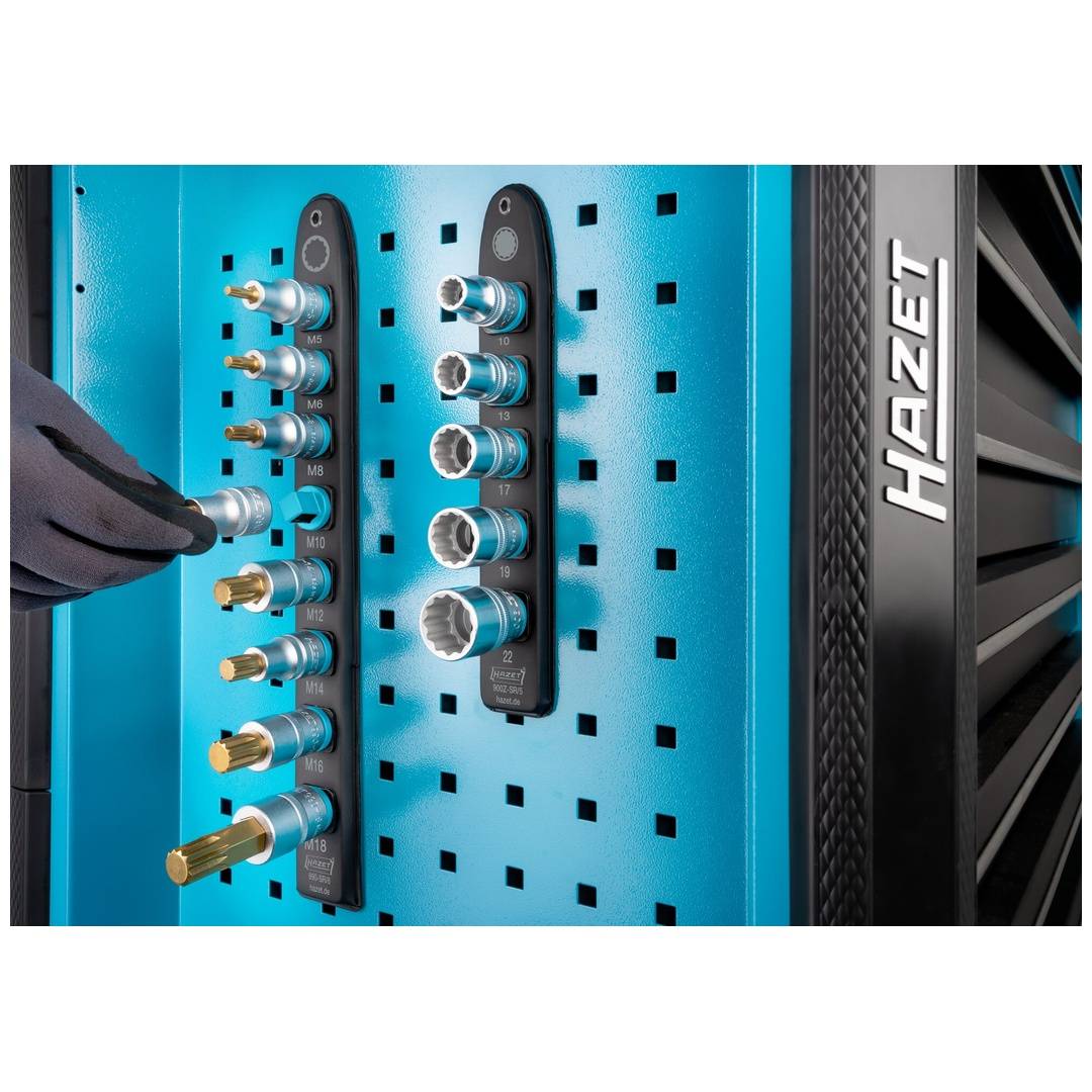 Hazet SmartRail, Vierkant hohl 12,5 mm (1/2), Außen TORX Profil, Anzahl Werkzeuge: 8-1