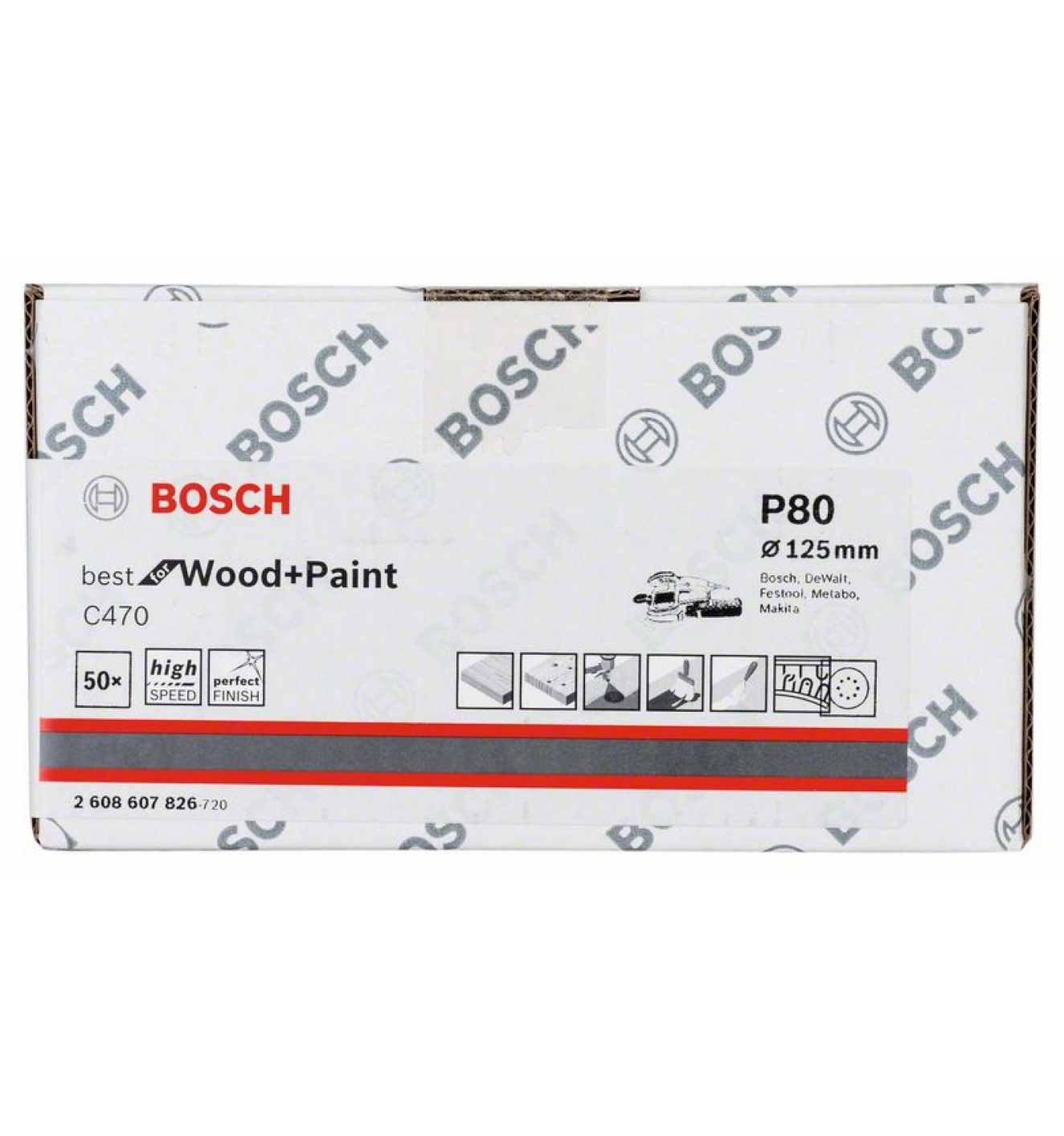 Schleifblatt C470, 125 mm, 80, 8 Löcher, Klett, 50er-Pack-1