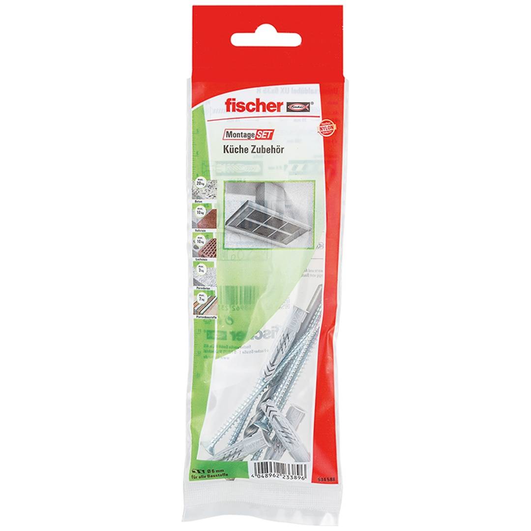 FISCHER - MontageSet Küche Zubehör B hellgrau 8-teilig-0