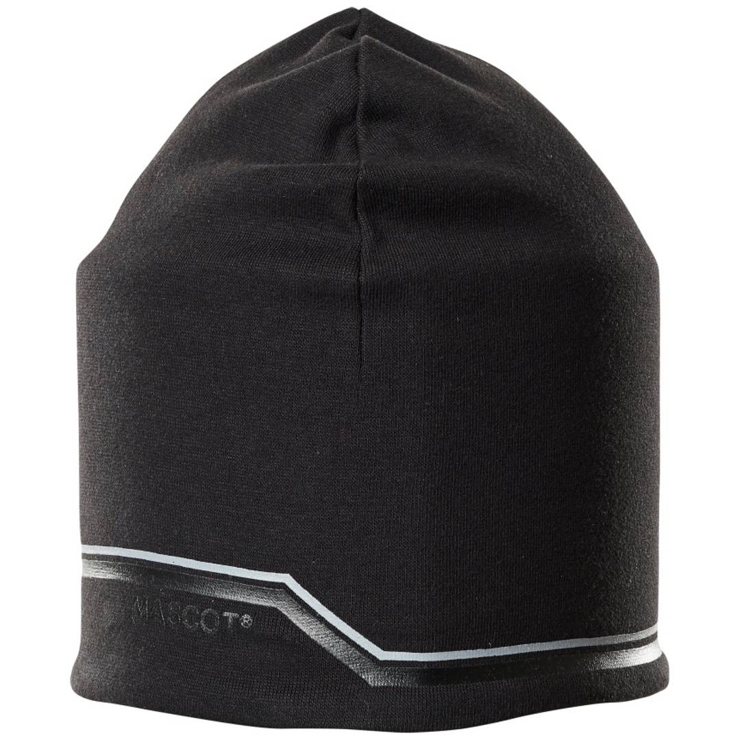 Mascot Strickmütze mit Druck ONE, schwarz-0