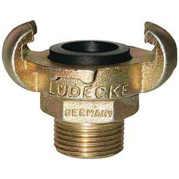 Klauen-Gewindekupplung DIN 3489, Temperguss, AG 1/2", SW27 LÜDECKE