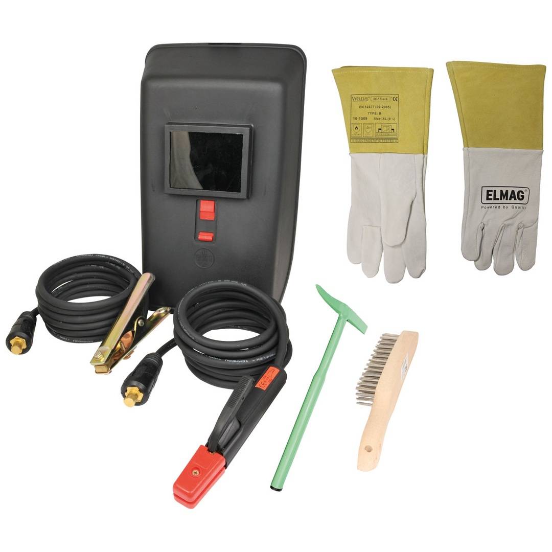 Schweißplatzausrüstungsset Gr.50qmm Stecker13mm Massekabel/Halter m.Kabel Hammer-0