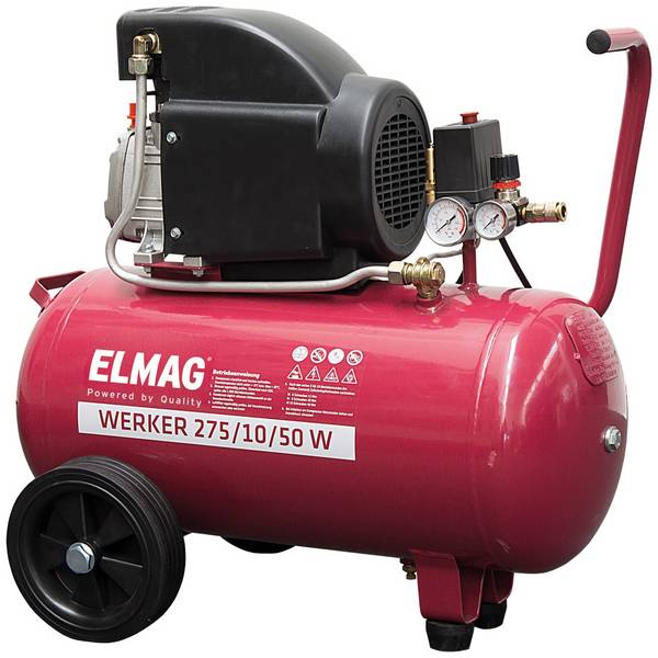 Kompressor WERKER 275/10/50 W 275l/min 10bar 1,8kW 230V Behältervolumen 50l