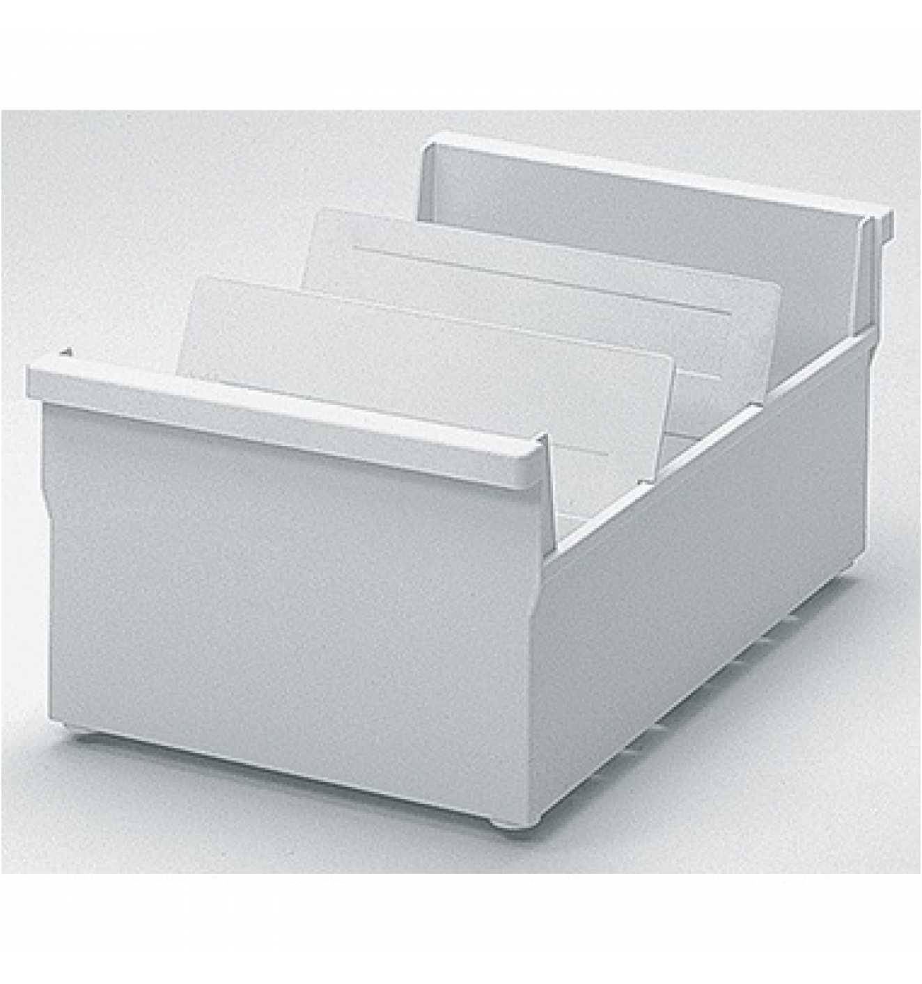 helit Karteitrog H6201382 DIN A5 quer für 1.200Karten PS lichtgrau-0