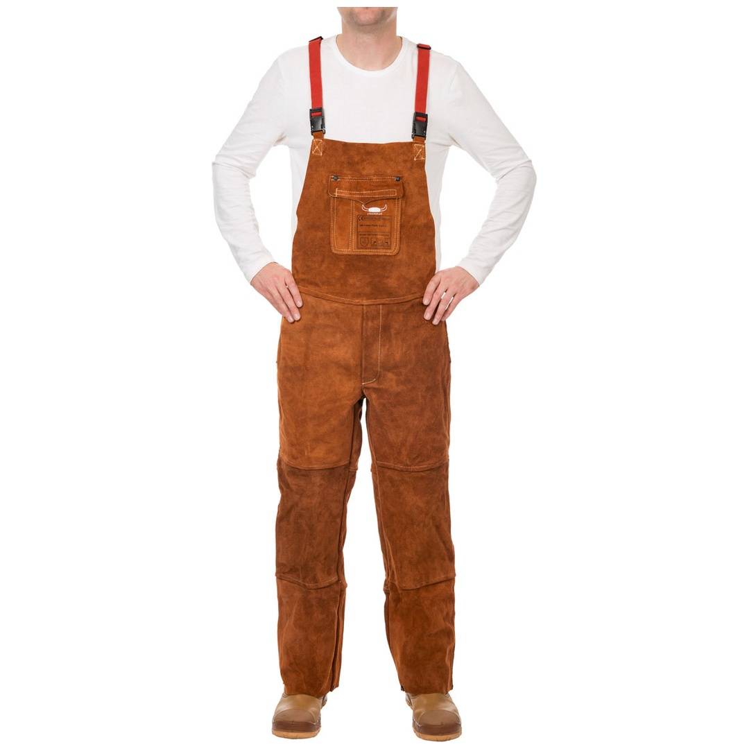 Schweißerlatzhose WELDAS 44-7440/7648 Gr.M L=136cm Lava Brown™ Spalt-Rindleder-0