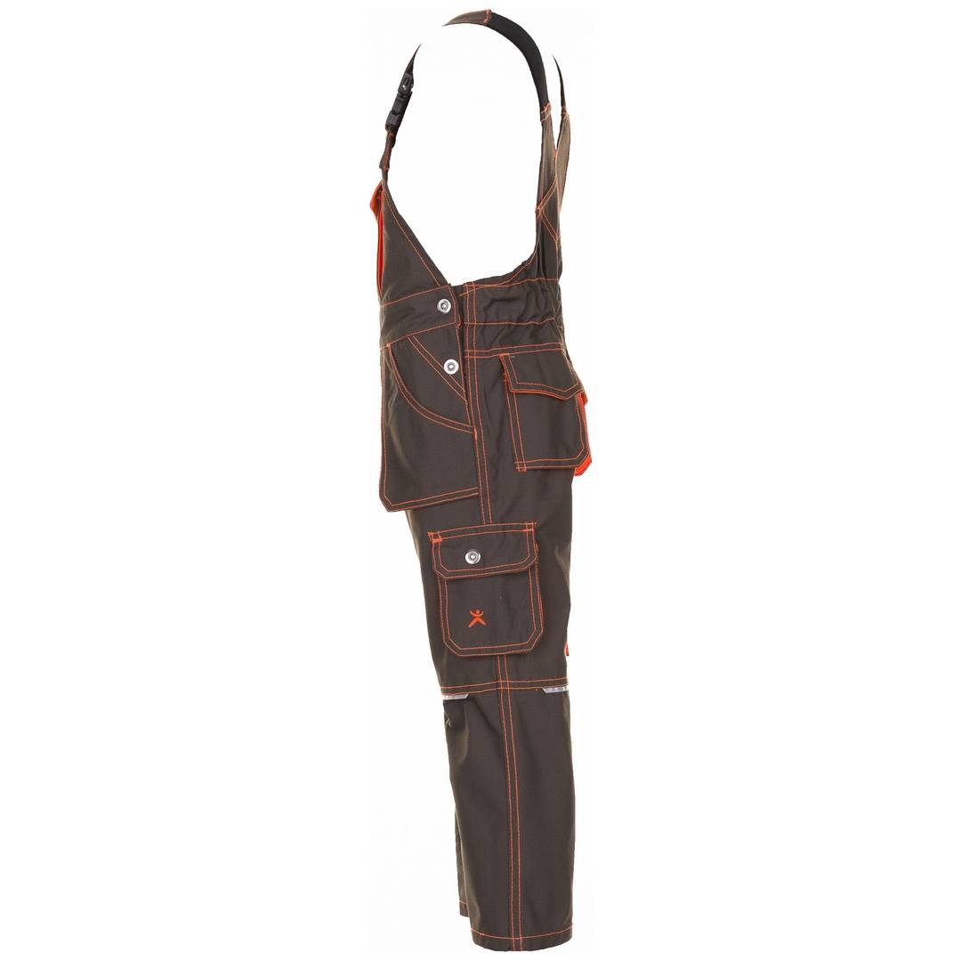 Kinder Latzhose Gr.146/152, oliv/orange, MG260 Planam 6122 Junior-1