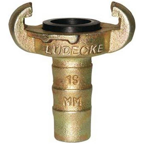 Klauen-Schlauchkupplung DIN 3489, Temperguss, Tülle 13mm, 1/2" LÜDECKE