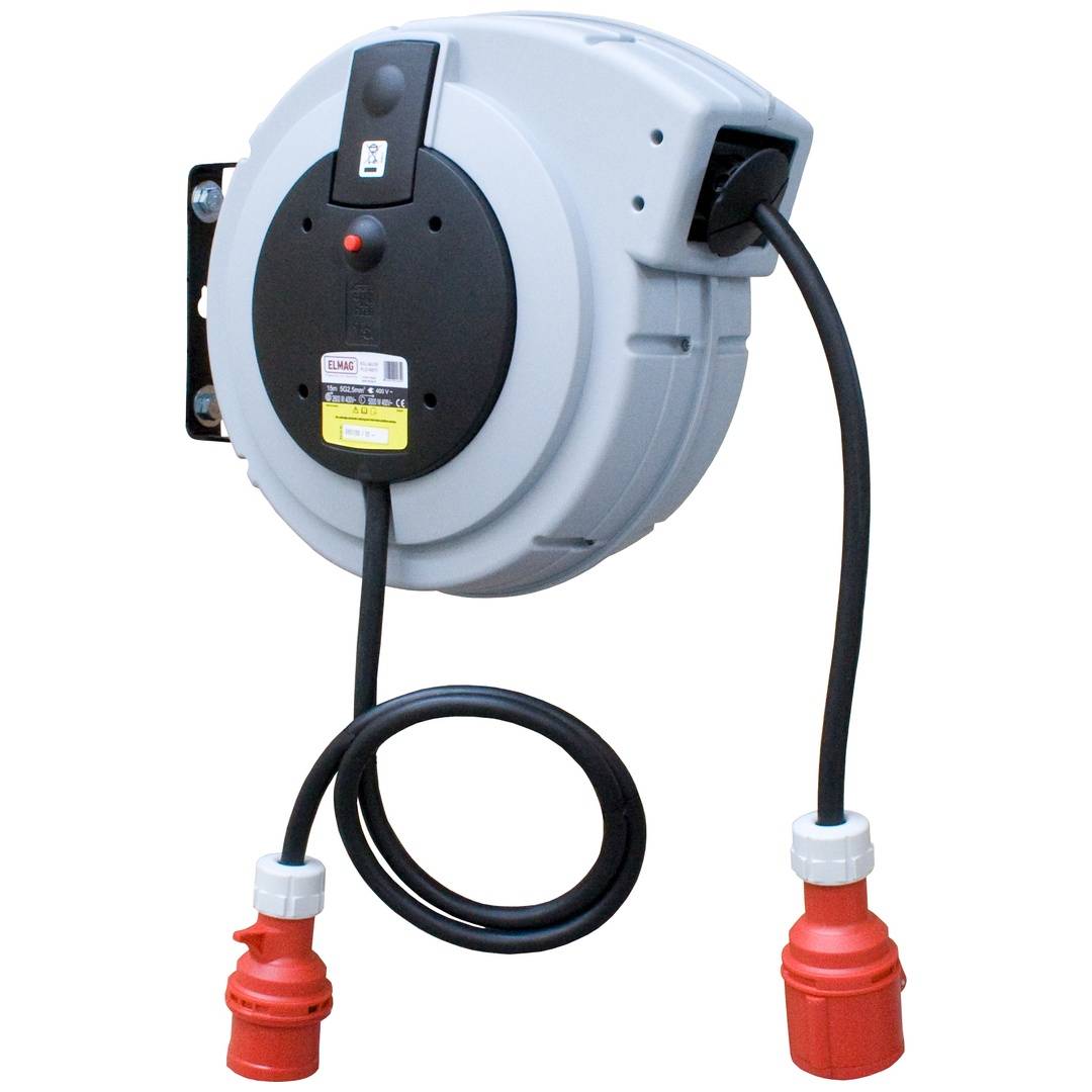 ELMAG Autom. Kabelaufroller H07RN-F ROLL MAJOR PLUS 400/15, 5x2,5mm (max. 2800 bzw. 5000 Watt)