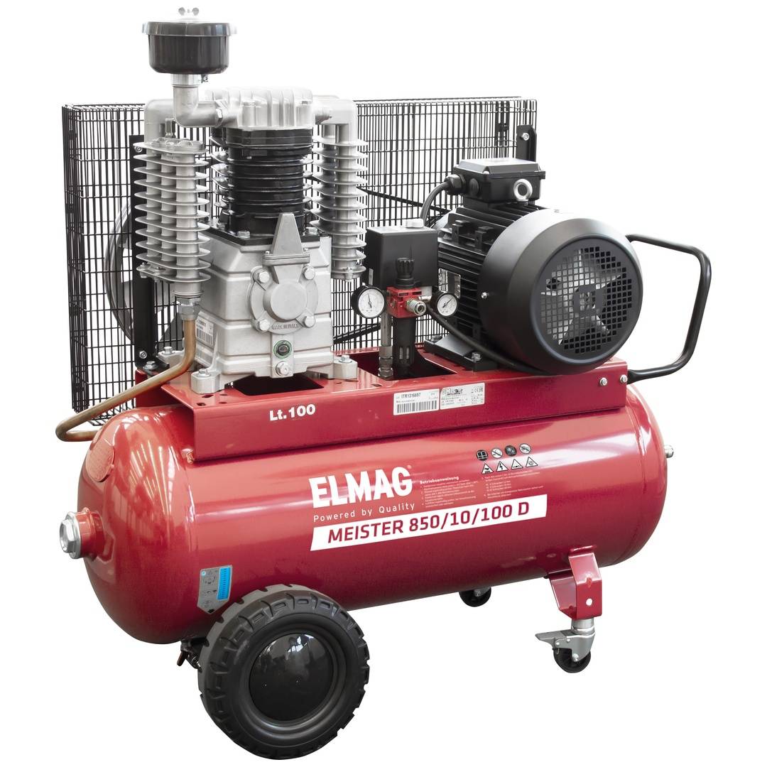 Kompressor MEISTER 850/10/200 D 827l/min 10bar 5,5kW 400V Behältervolumen 200l-0