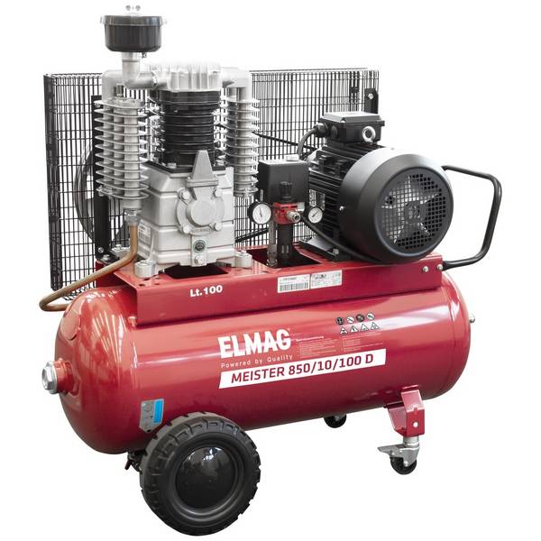 Kompressor MEISTER 850/10/200 D 827l/min 10bar 5,5kW 400V Behältervolumen 200l