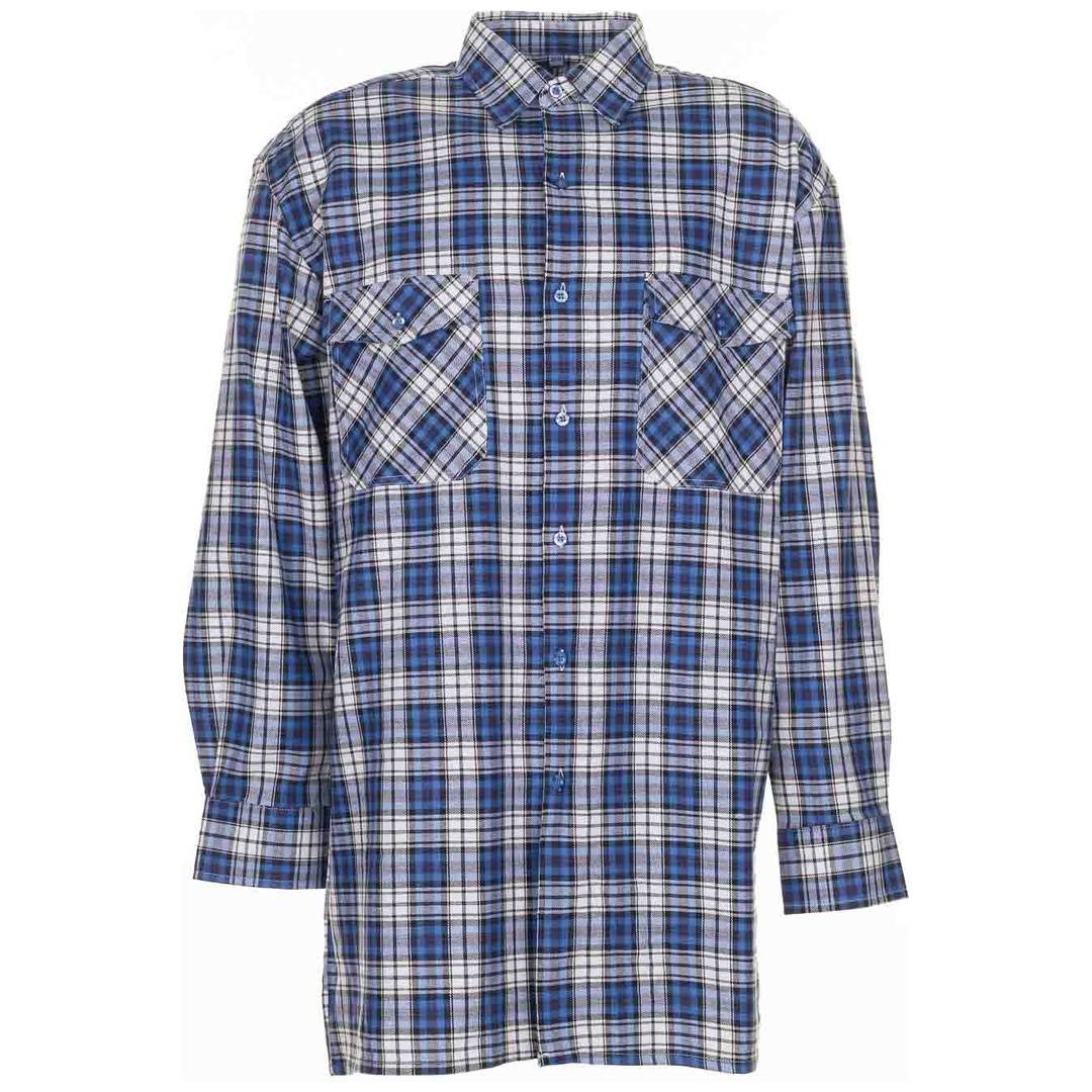 Planam Flanellhemd 2001 Gr. 41/42 blau kariert