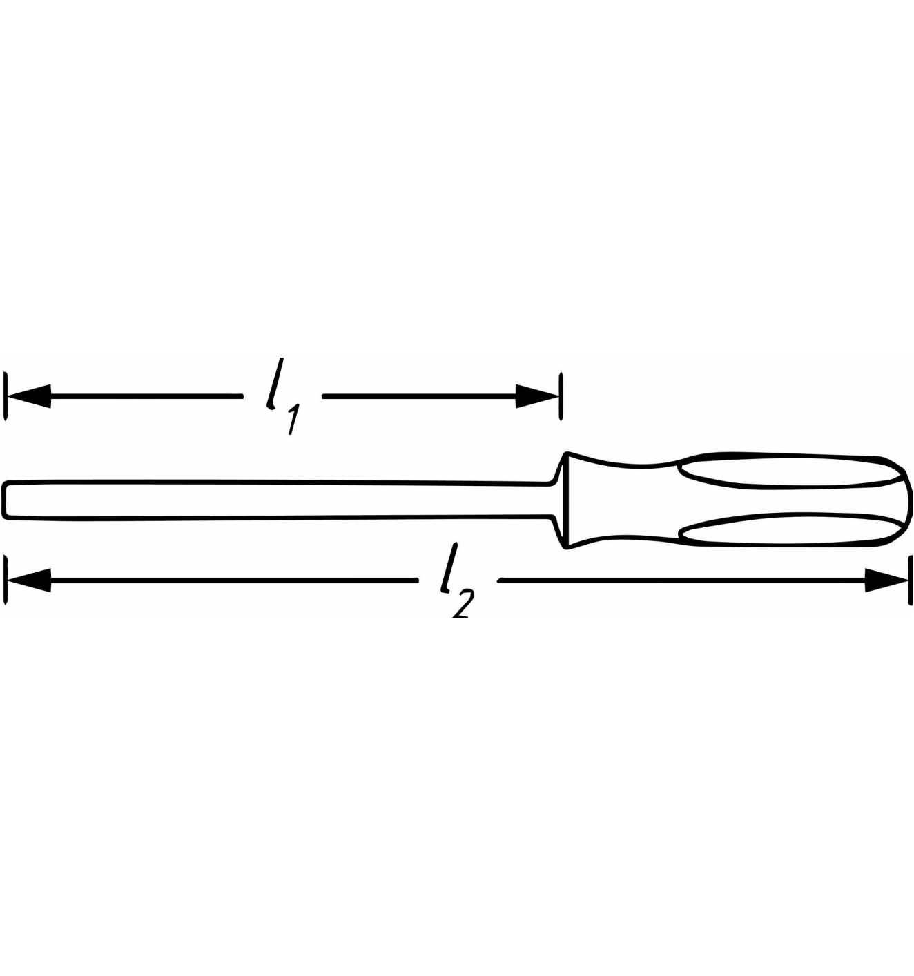 Hazet TRInamic Werkstatt Schlitz-Schraubendreher Klingenbreite: 3 mm Klingenlänge: 80 mm DIN ISO 2380-2-1