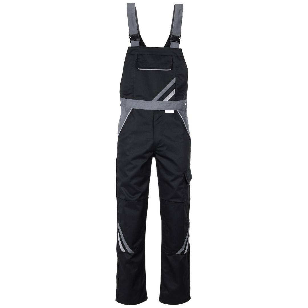 Planam Latzhose Highline Gr. 118 schwarz/schiefer/zink
