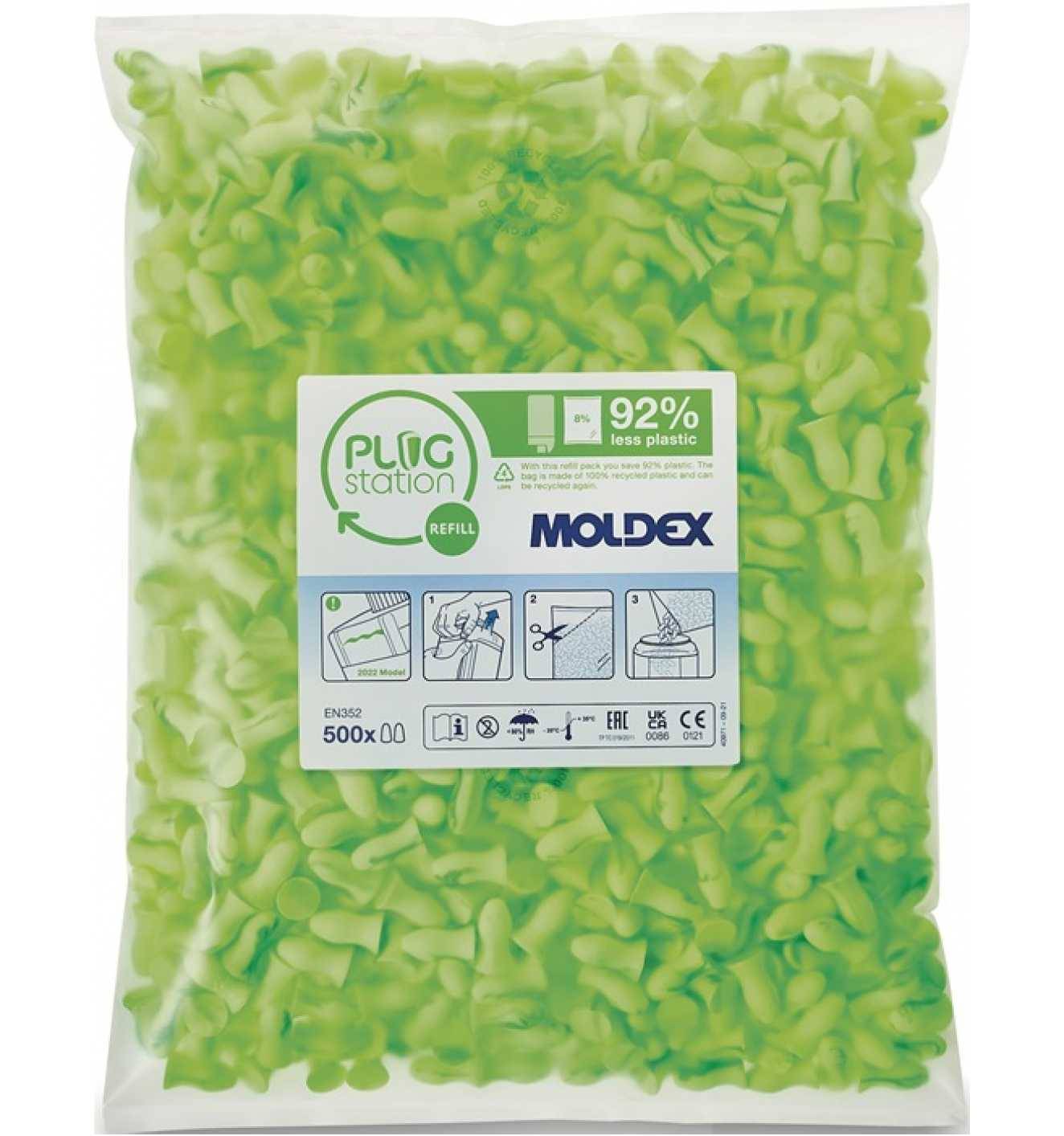 Gehörschutzstöpsel Contours® 746001 EN 352-2 SNR 35 dB 500 PA/Nachfüllpackung-0