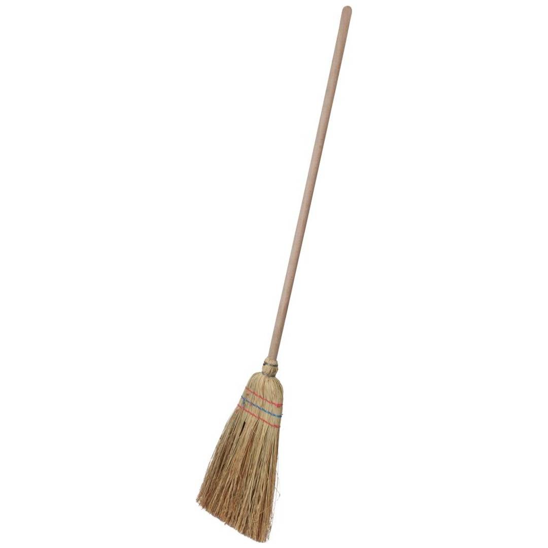 Kinder-Strohbesen 3-Naht m.Stiel Floraworld-0