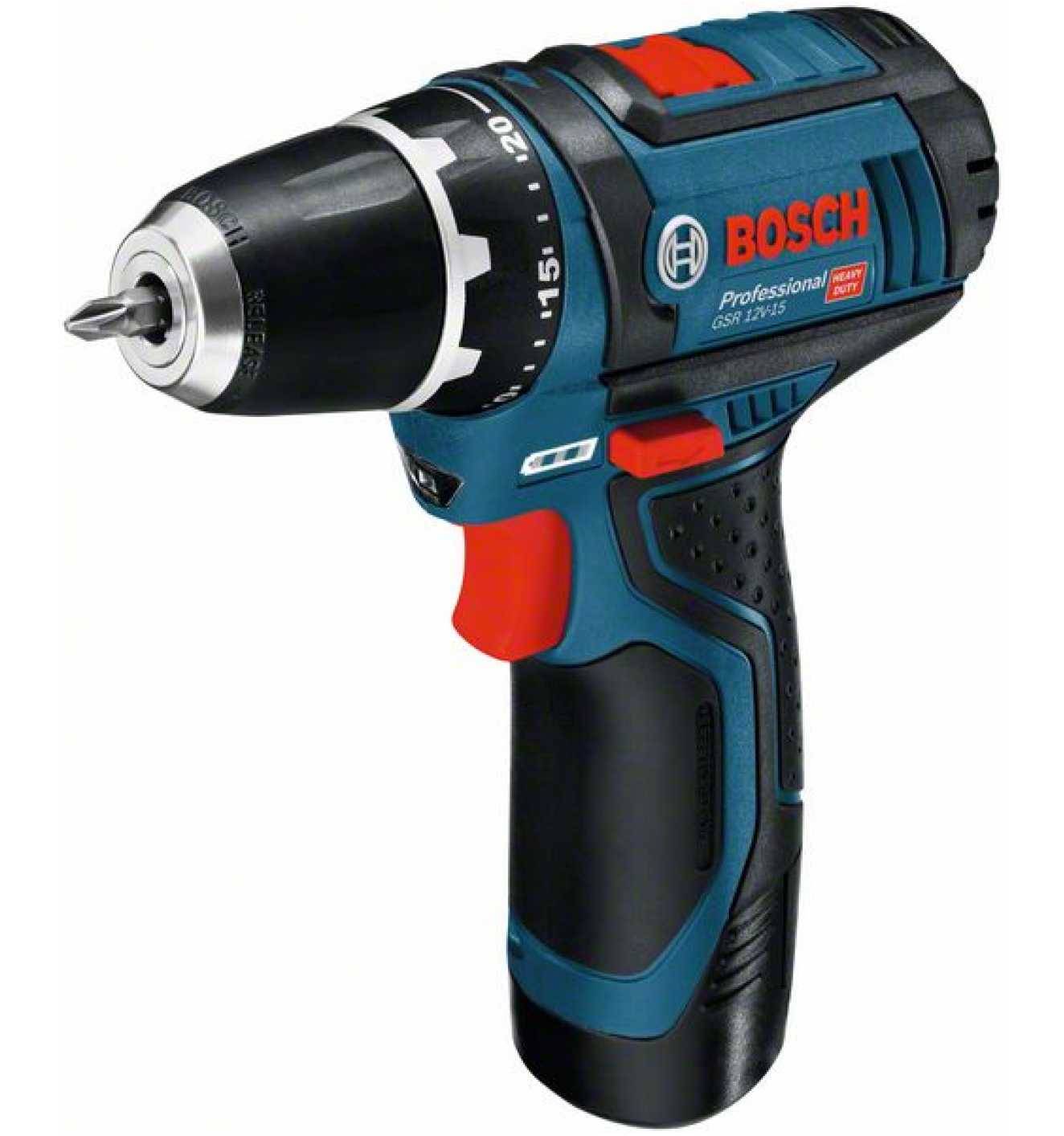 Bosch Professional GSR 12V 15 Akku Bohrmaschine 12 V inkl. 2