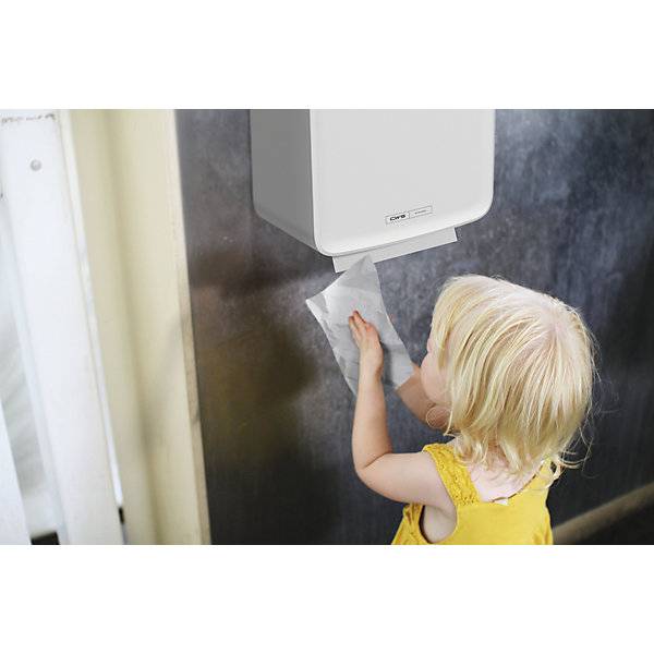 Faltpapierspender PureLine für 300 Tücher weiß. CWS Hygiene Deutschland GmbH & Co. KG 77024149-3